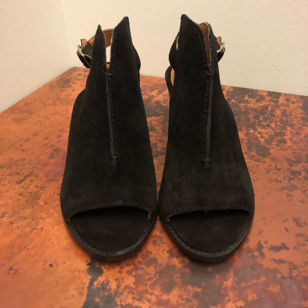 New! FRYE-Courtney booties open toe suede Size 8 - Picture 6 of 6